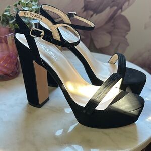 Benjamin Walk Black Platform Heels